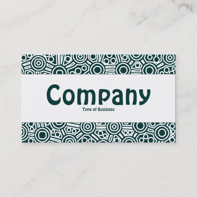 Centre Band - Alien Circuits II - Dark Teal Green Business Card (Front)