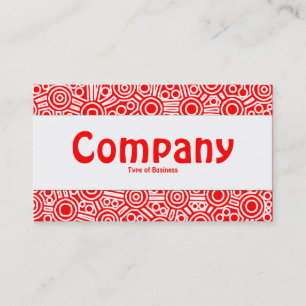 Centre Band - Alien Circuits II - Red and White Business Card