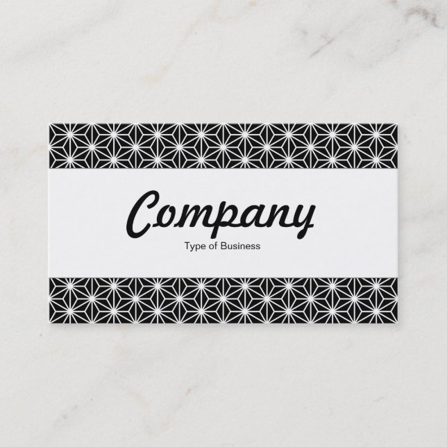 Centre Band  - Asanoha Pattern Business Card (Front)