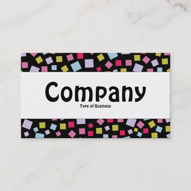 Centre Band - Colour Cascade - Black Business Card (Front)
