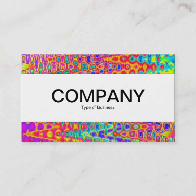 Centre Band  - Colourful Abstract Business Card (Front)