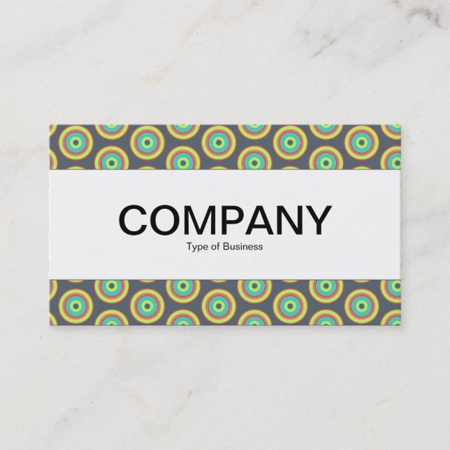 Centre Band  - Colourful Circles 04 Business Card (Front)