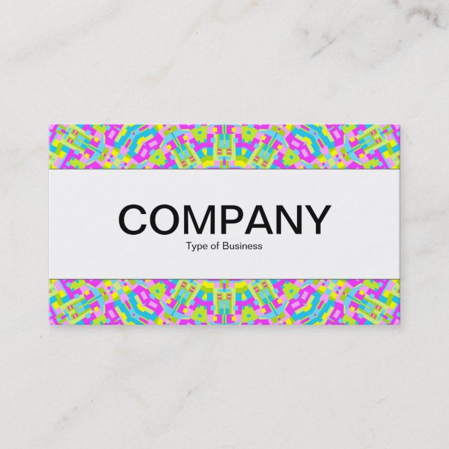 Centre Band  - Colourful Kaleidoscope 01 Business Card (Front)