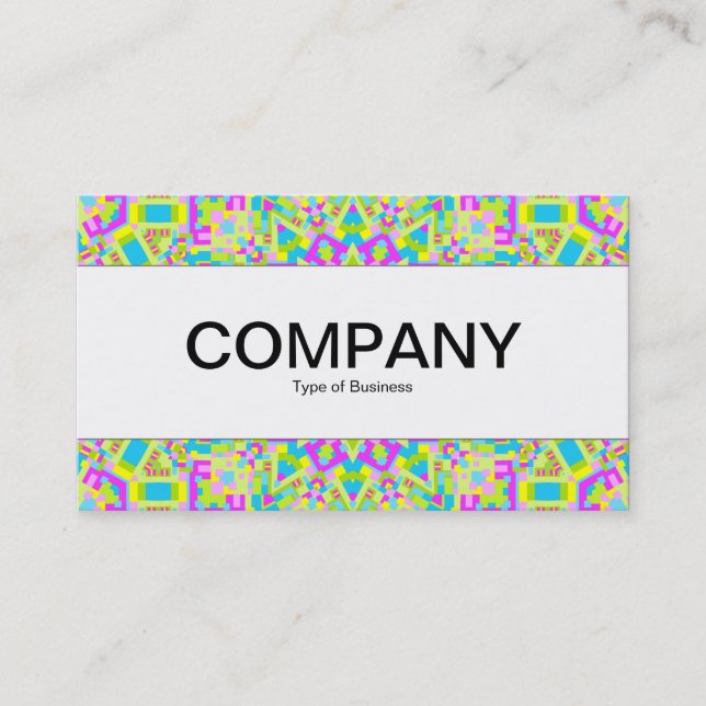 Centre Band  - Colourful Kaleidoscope 02 Business Card (Front)