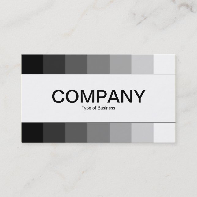 Centre Band - Colours, Black to White Business Card (Front)