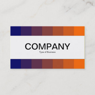 Centre Band - Colours, Dark Blue to Orange Business Card