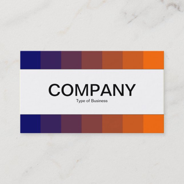 Centre Band - Colours, Dark Blue to Orange Business Card (Front)