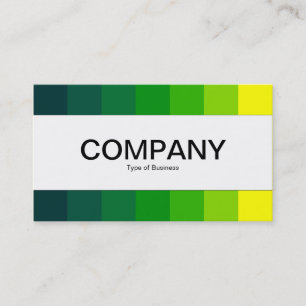 Centre Band - Colours, Dark Green to Yellow Business Card