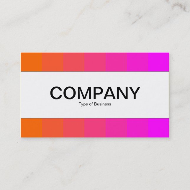 Centre Band - Colours, Orange to Magenta Business Card (Front)