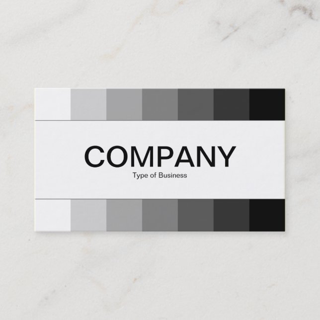 Centre Band - Colours, White to Black Business Card (Front)