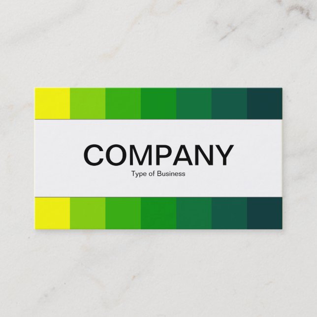 Centre Band - Colours, Yellow to Dark Green Business Card (Front)