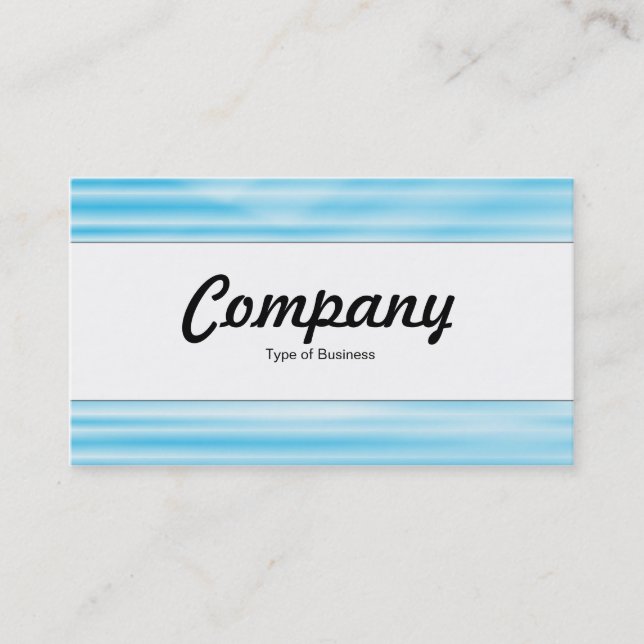 Centre Band  - Corrugated Blue Business Card (Front)