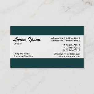 Centre Band - Dark Green (003333) Business Card