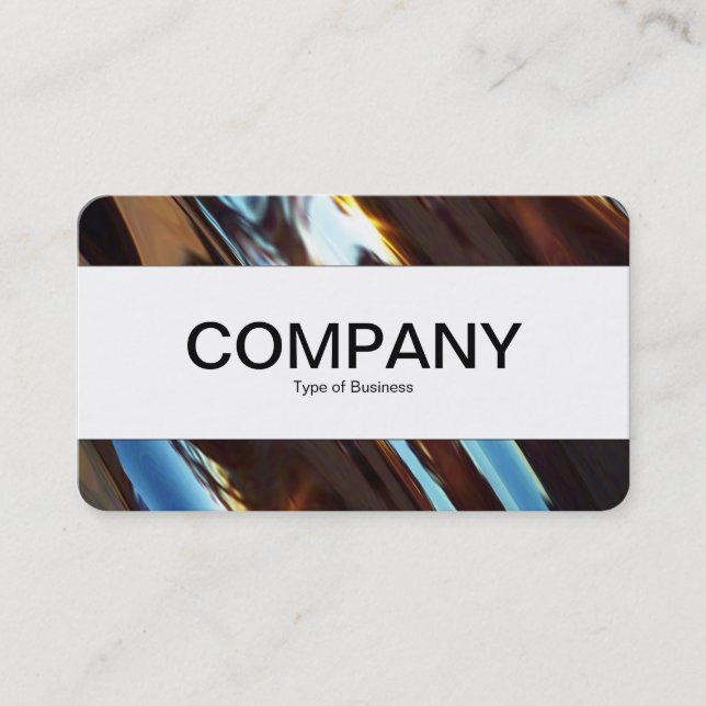 Centre Band (edged) - Abstract Metallic Business Card (Front)