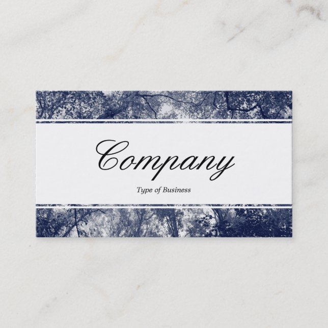 Centre Band (edged) - Blue Autumn Business Card (Front)
