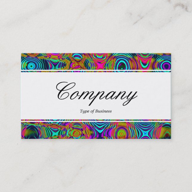 Centre Band (edged) - Fractal Abstract 191111a Business Card (Front)