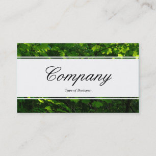 Centre Band (edged) - Script - Leaves of Spring Business Card