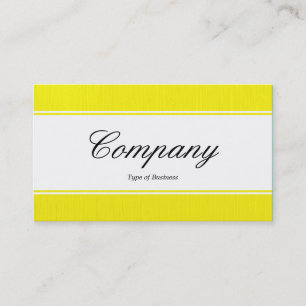 Centre Band (edged) - Script - Painted Yellow Business Card
