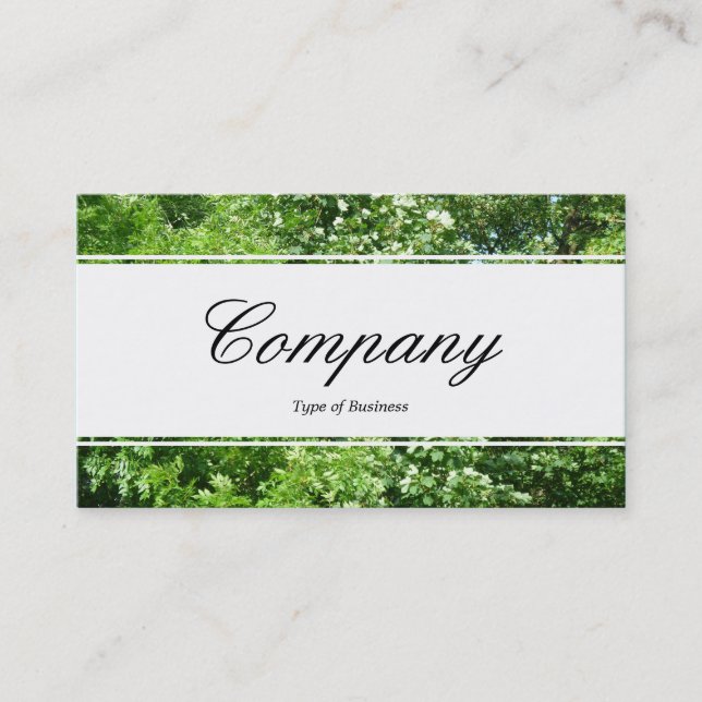 Centre Band (edged) - Script - Summer Breeze Business Card (Front)