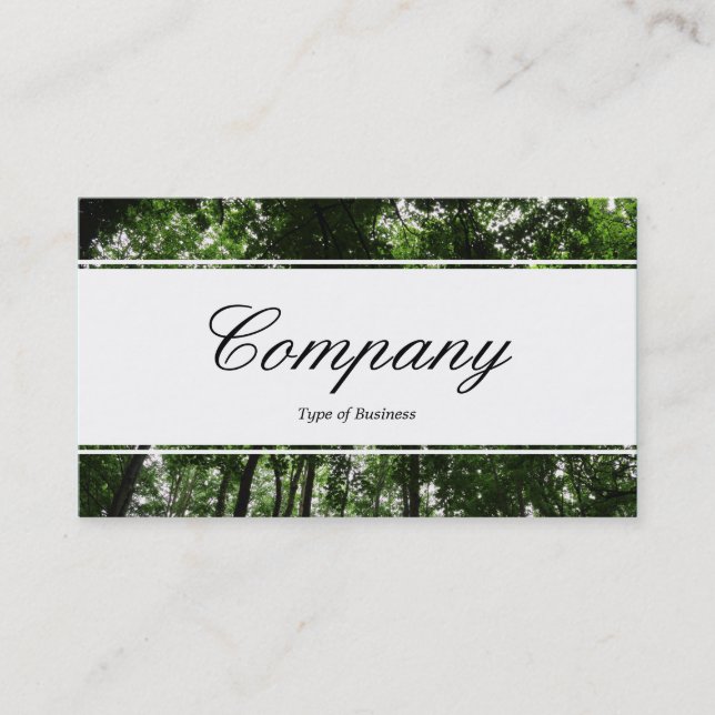 Centre Band (edged) - Script - Woodland Canopy 01 Business Card (Front)
