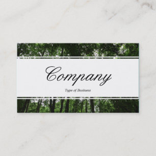 Centre Band (edged) - Script - Woodland Canopy 02 Business Card