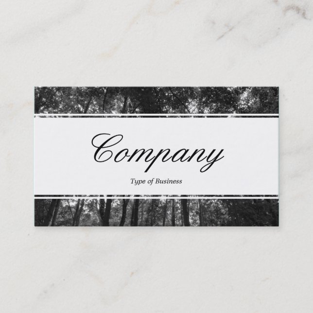Centre Band (edged) - Script - Woodland Canopy 02  Business Card (Front)