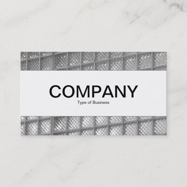 Centre Band  - Glass Wall 02 - Black and White Business Card (Front)