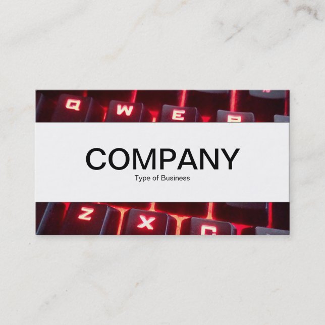 Centre Band  - Glowing Keyboard Business Card (Front)