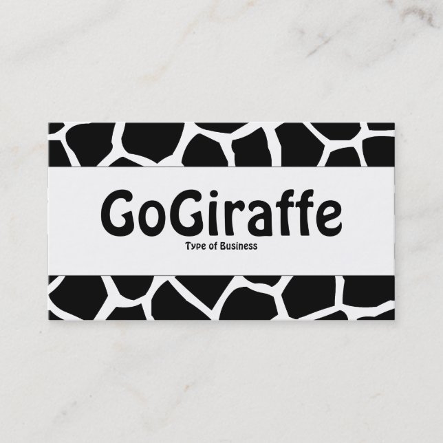 Centre Band - GoGiraffe - Black & White Business Card (Front)