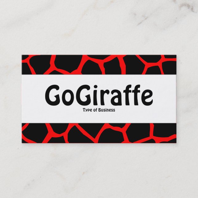 Centre Band - GoGiraffe - Red FF0000 Business Card (Front)