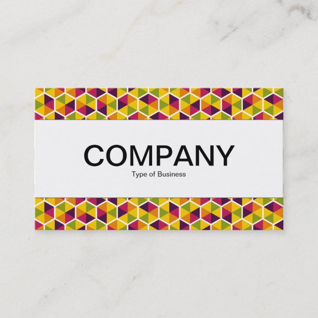 Centre Band  - Hexagon Pattern 01 Business Card (Front)