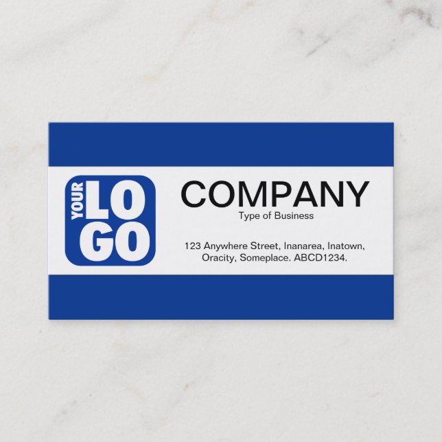 Centre Band (Logo) - Blue 013392 Business Card (Front)