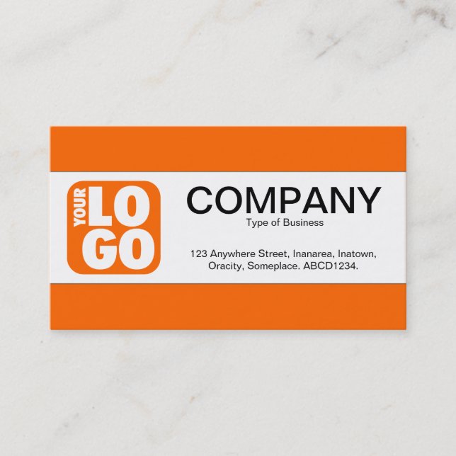 Centre Band (Logo) - Orange Business Card (Front)