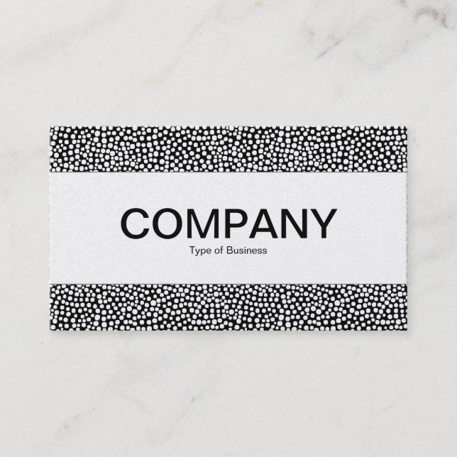 Centre Band  - Random Spots - White on Black Business Card (Front)