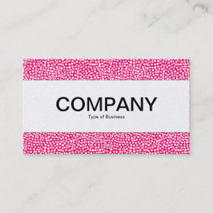 Centre Band  - Random Spots - White on Neon Red Business Card