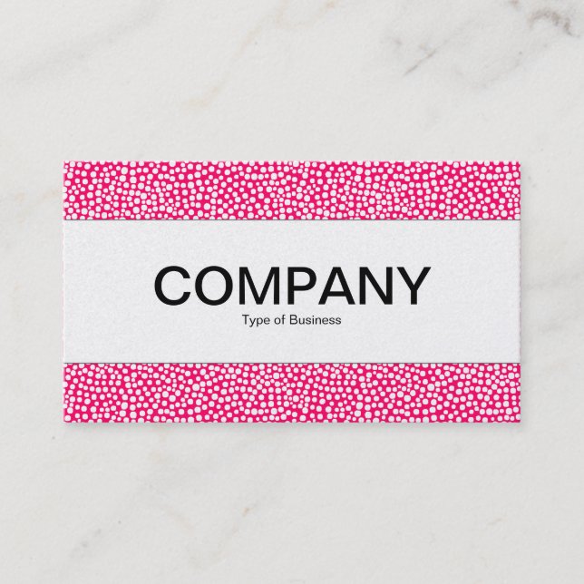 Centre Band  - Random Spots - White on Neon Red Business Card (Front)