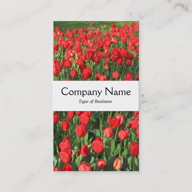 Centre Band - Red Tulips Business Card (Front)