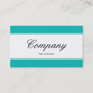 Centre Band (Scalloped) - Aqua Blue (0ABAB5) Business Card