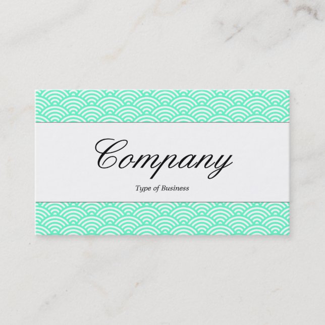 Centre Band - Script - Fish Scale Pattern Business Card (Front)