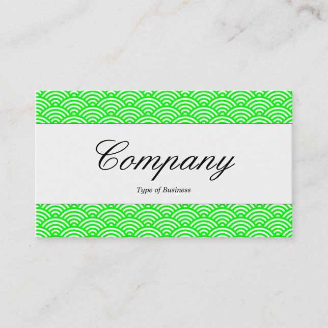 Centre Band - Script - Fish Scale Pattern Business Card (Front)