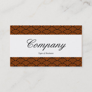 Centre Band - Script - Fish Scale Pattern Business Card