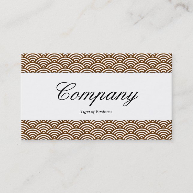 Centre Band - Script - Fish Scale Pattern Business Card (Front)
