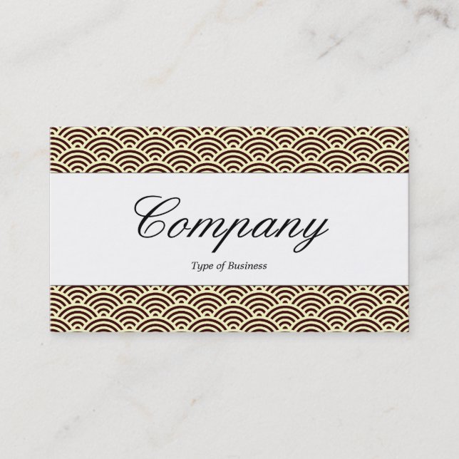 Centre Band - Script - Fish Scale Pattern Business Card (Front)