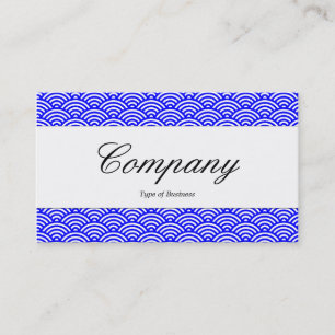 Centre Band - Script - Fish Scale Pattern Business Card