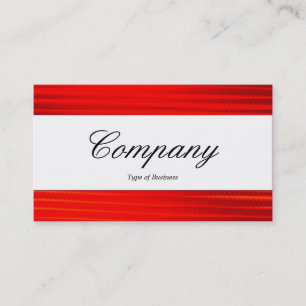 Centre Band - Script - Hot Red Business Card