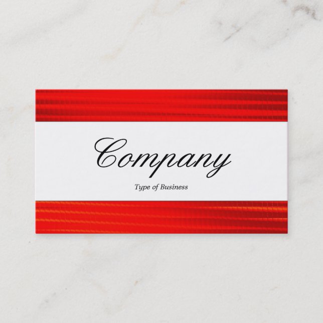 Centre Band - Script - Hot Red Business Card (Front)