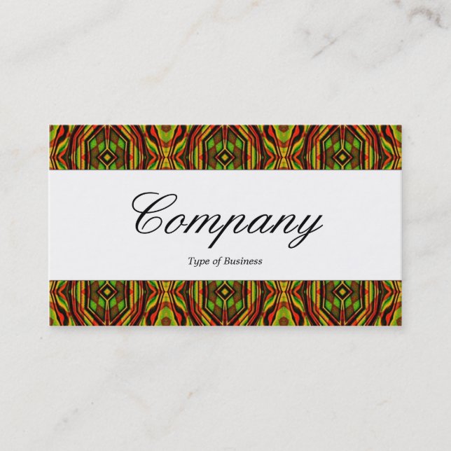 Centre Band - Script - Pattern Business Card (Front)