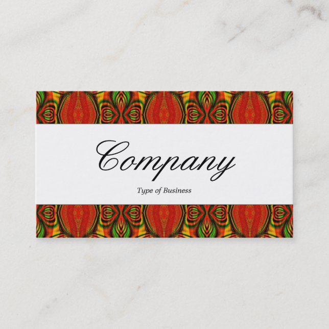 Centre Band - Script - Pattern Business Card (Front)
