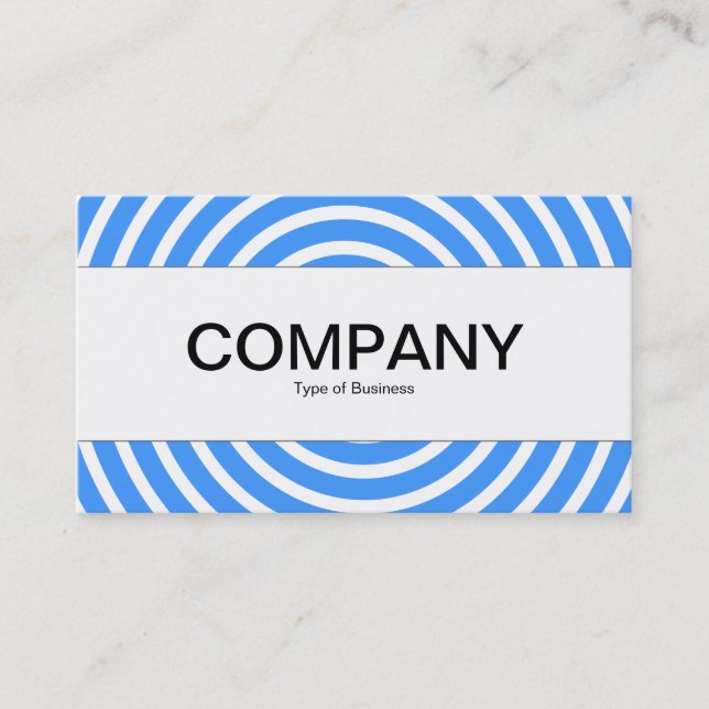 Centre Band  - Spiral - Baby Blue and White Business Card (Front)
