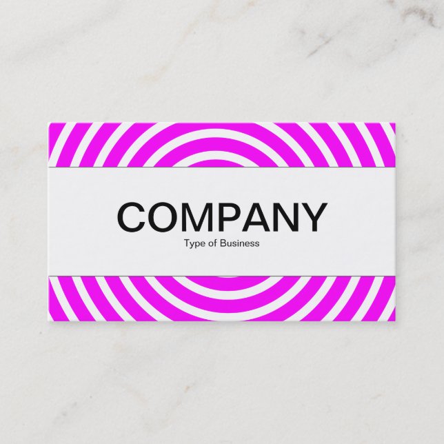 Centre Band  - Spiral - Magenta and White Business Card (Front)